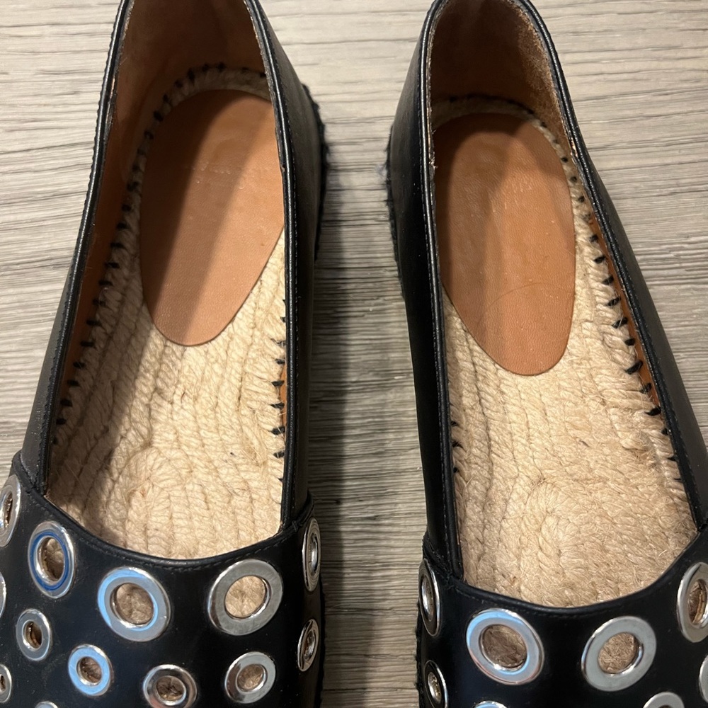 Authentic Givenchy Studded Leather Flat Espadrill… - image 4